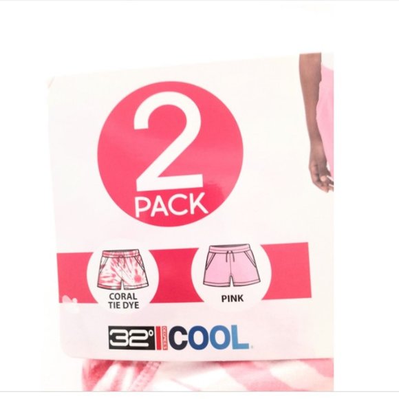 32 Degrees Cool Youth Girls 2-Pack Short Pink XS 5/6 - Picture 3 of 8